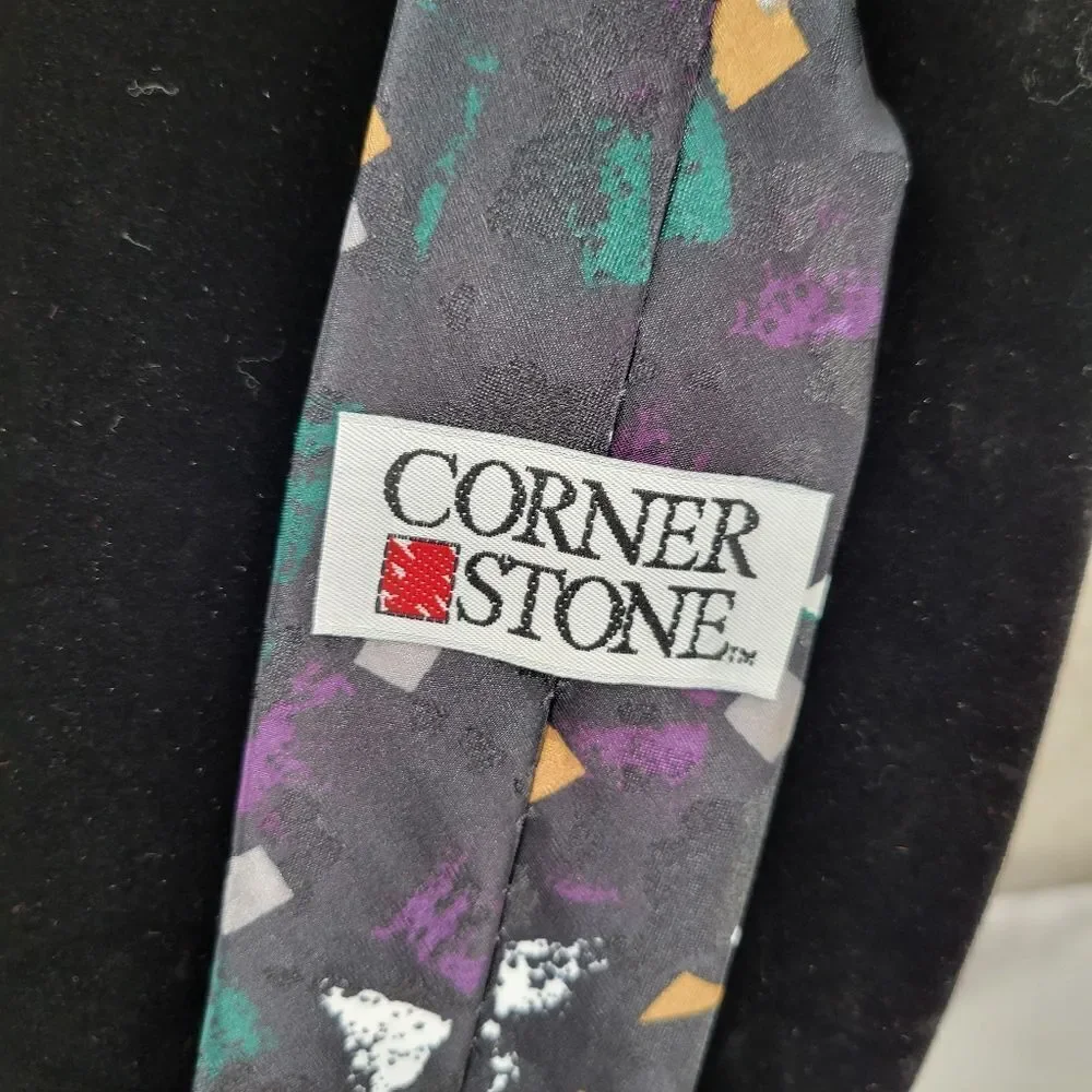Corner Stone Vintage Geometric Patterned Tie Boys Or Youth